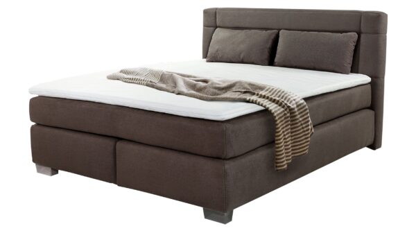 Boxspringbett 160 x 200 cm dunkelbraun H3/H4 - ROMANA - MIX