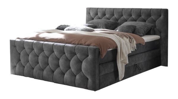 Boxspringbett 180 x 200 cm anthrazit Bettkasten - CASHFIELD