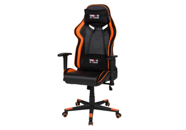 Gaming Stuhl Chefsessel schwarz - orange - GAME ROCKER