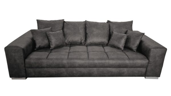 Big Sofa in grau Vintage 254 cm - Nosagunterfederung - BORNEO