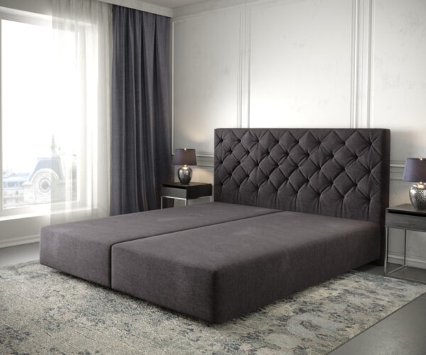 Boxspringgestell Dream-Great 180x200 cm Mikrofaser Schwarz