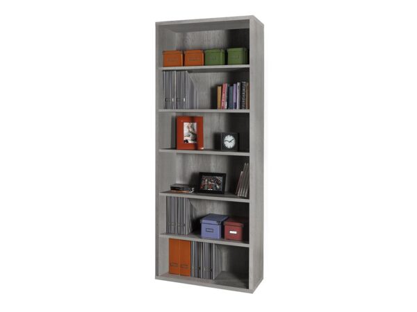 Bücherregal Betonoptik 82 cm x 217 cm - 5 Böden - DISEGNO