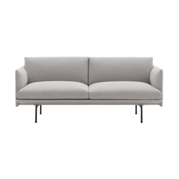 Muuto Outline Sofa 2-Sitzer Clay 12-Black