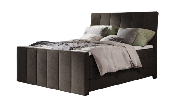 Boxspringbett 180 x 200 cm - Bettkasten anthrazit - VERTICAL